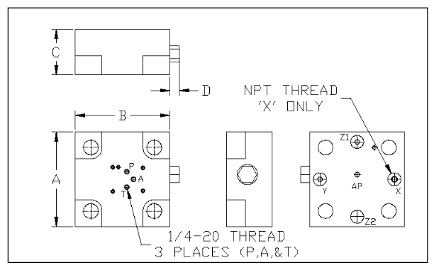 DIN24342 - 16mm - 63mm - 5000 PSI - general layout 2